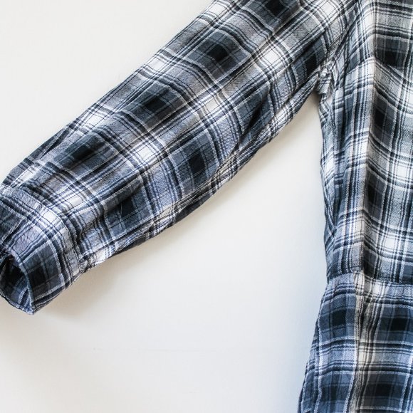 ABERCROMBIE peplum plaid button-up shirt - Picture 4 of 7